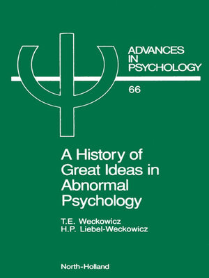 cover image of A History of Great Ideas in Abnormal Psychology